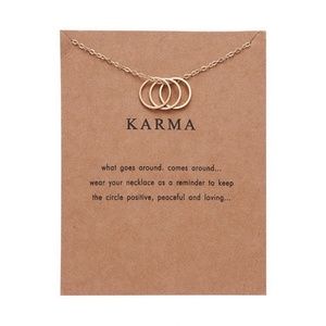 Gold Toned Karma Necklace